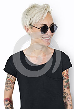 Woman Casual Lifestyle Calm Solitude Tattoo Concept