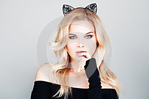 Woman with Cat Ears