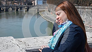 Woman with cell phone