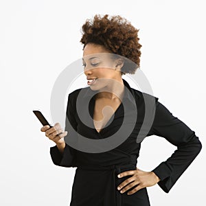 Woman with cellphone