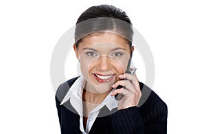 Woman with cellular