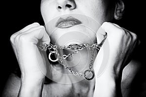 Woman in chains