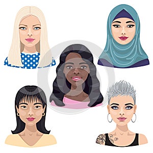 Woman Character Avatar Set