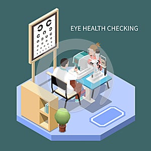 Ophthalmology Isometric Composition