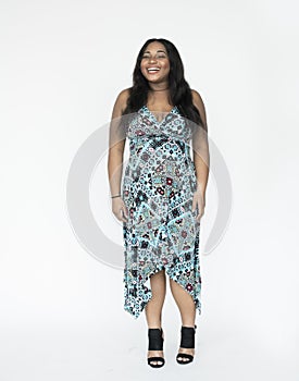 Woman Cheerful Studio Portrait Concept