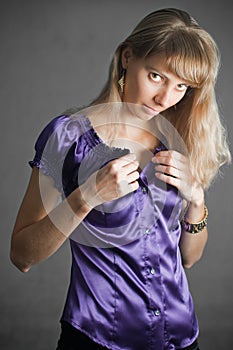 Woman in chemise