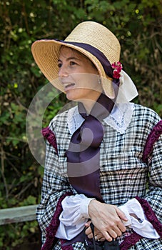 Woman in Civil War Era dress