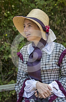 Woman in Civil War Era dress