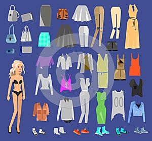 Woman Clothes. Wardrobe