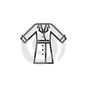 Woman coat line icon