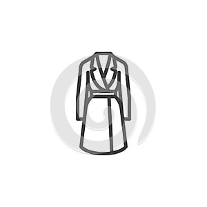 Woman coat line icon