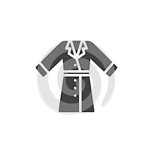 Woman coat vector icon