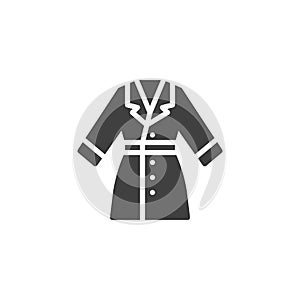 Woman coat vector icon
