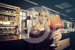 Woman with coctail