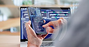 Woman Coder Working On Web Development