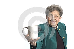 Woman with coffee tea