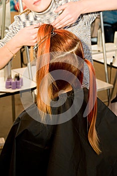 Woman coiffure photo