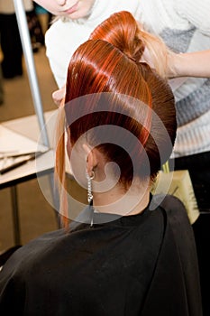 Woman coiffure photo