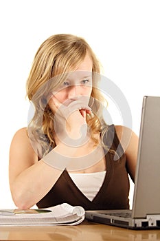 Woman concentrating