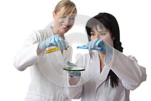 Woman conducting laboratory research