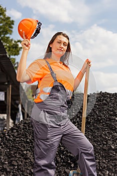 Woman construction worker