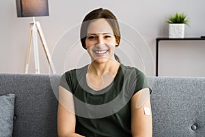 Woman With Contraception Patch Treatment