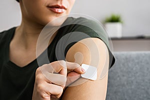 Woman With Contraception Patch Treatment