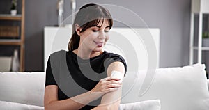 Woman With Contraception Patch Treatment