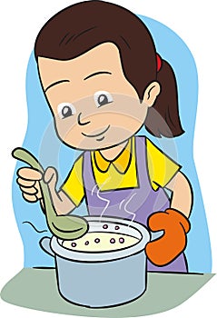 Woman cooking