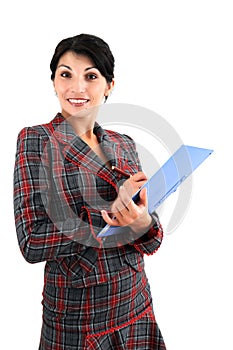 Woman with copyholder