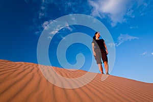 Woman at Coral Pink Sand Dunes