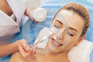 Woman at the cosmetician