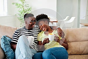 woman couple man happy happiness love black young lifestyle together romantic boyfriend girlfriend laughing hug coffee