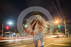 WOMAN IN CROSSROAD