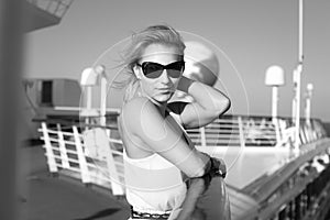 Woman on a Cruise Ship