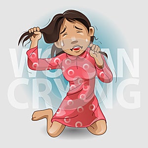 Woman crying