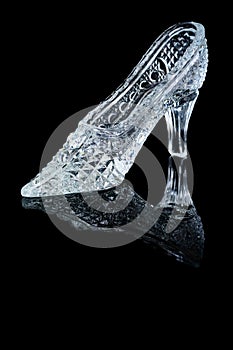 Woman crystal shoe