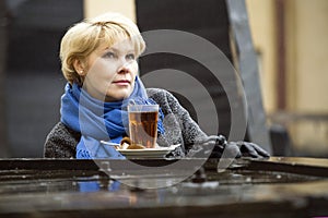 Woman and a cup of tea.