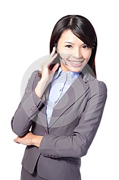 Woman customer support operator