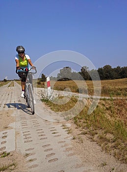 Woman cycling