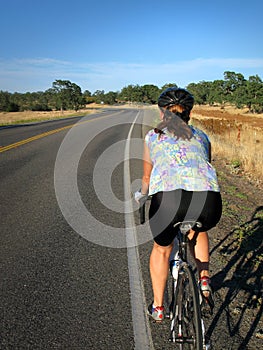 Woman cyclist