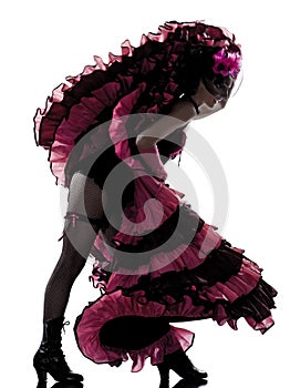 Woman dancer dancing french cancan