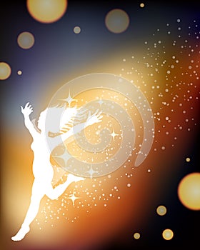 Woman dancing background
