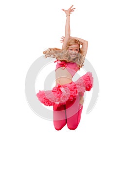 Woman dancing jumping