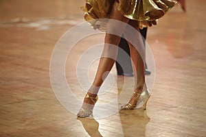 Woman dancing latin dances