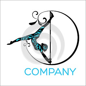 Woman dancing on a pole logo