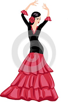 Woman dancing spanish dance