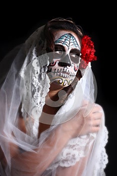 Woman with Day of the Dead Face Paint