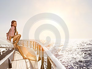 Woman on Deck of Boat