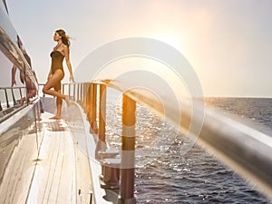 Woman on Deck of Boat